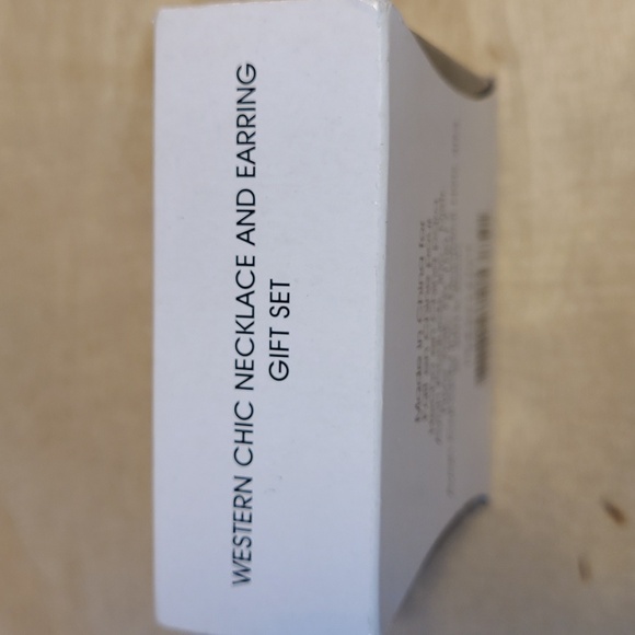 Avon Western Chic Necklace And Earrings Turquoise and Silver Gift Set - Picture 5 of 6